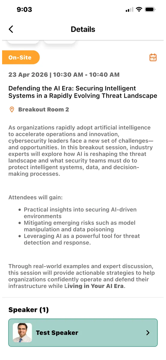 Session Info Example Session Info Example